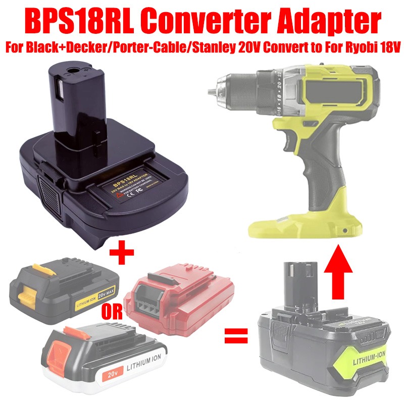 Black+Decker Tool Cordless - Adaptador de bateria ALASICKA BPS18RL para