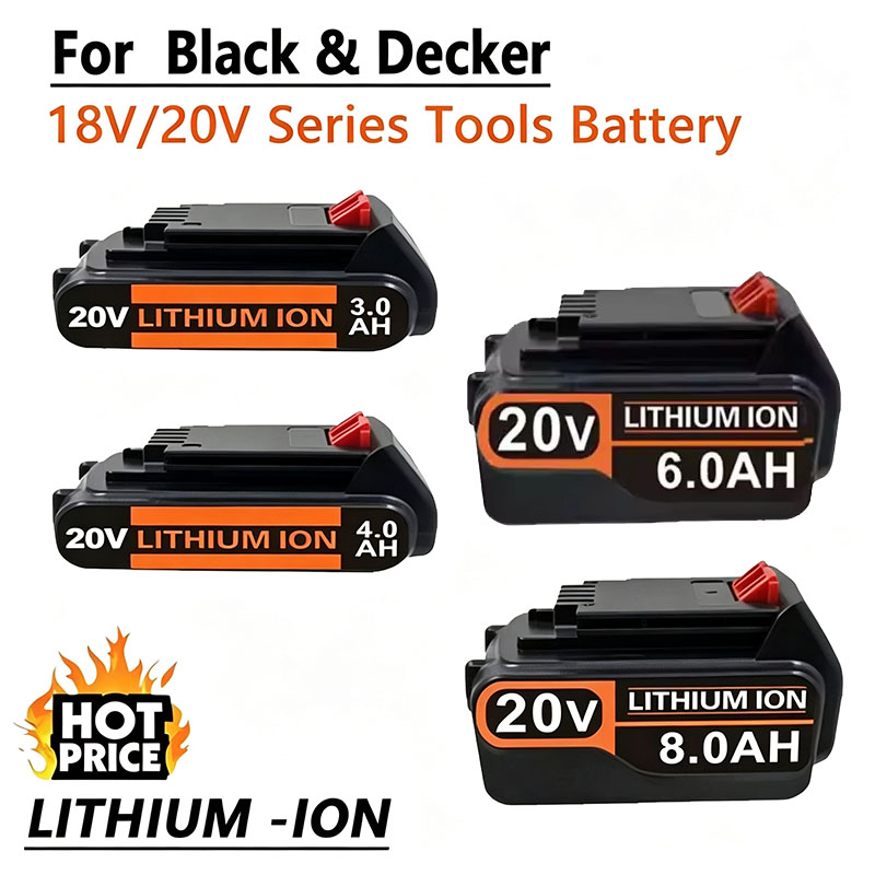 Black+Decker Tool Cordless - Bateria de Ferramentas Elétricas 18V 3.0Ah