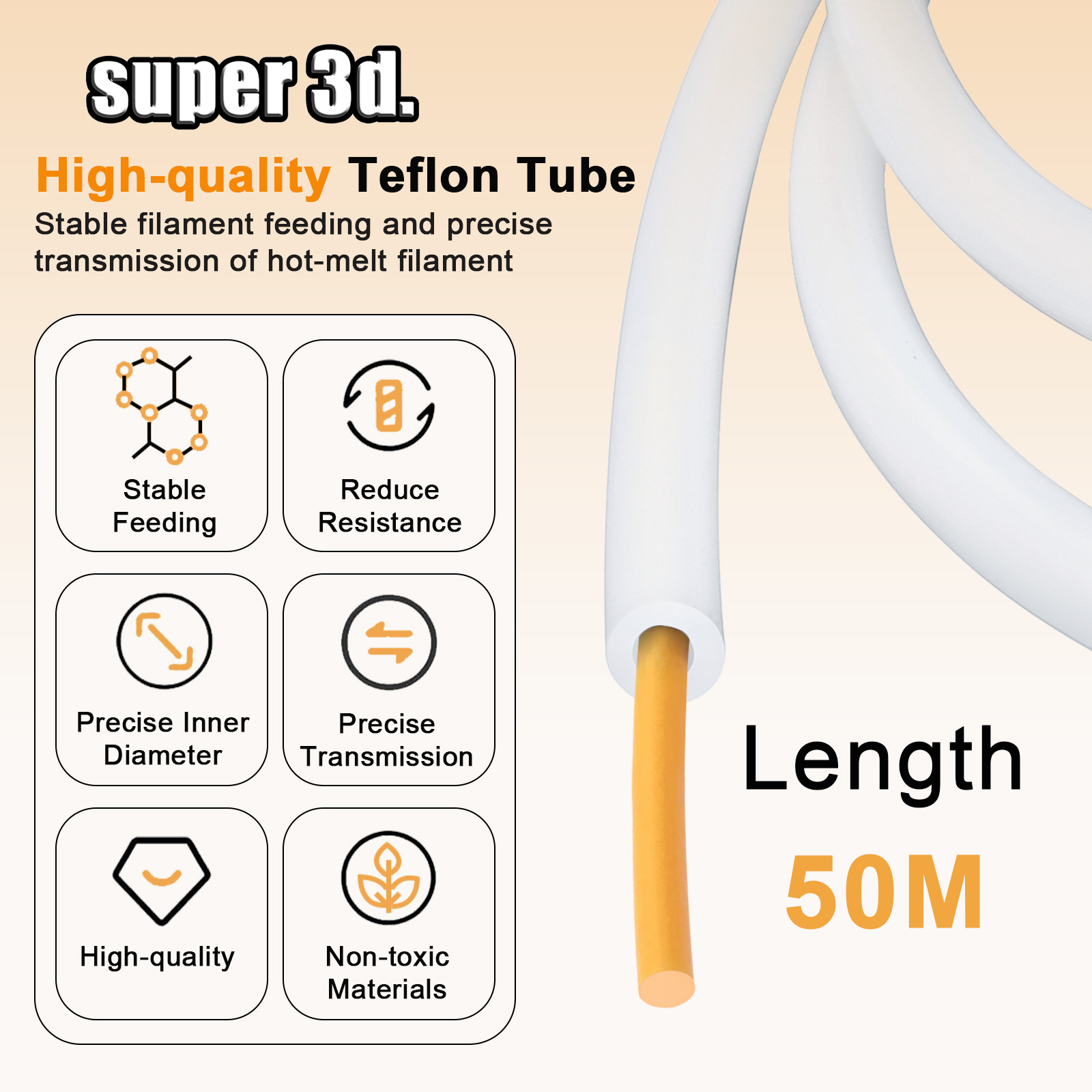 Tubo PTFE Bambu Lab 1/2/50M, I - Ptfe Tape Thread avaliação e preço