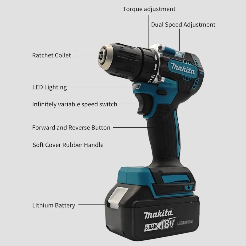Furadeira Elétrica Sem Fio Mak - Makita Drill Ddf484 avaliação e preço