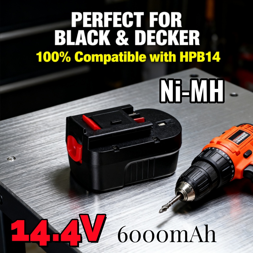 Bateria Ni-MH de 14.4V 6000mAh - Black+Decker Tool Cordless avaliação e preço